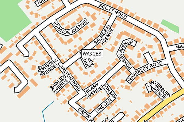 WA3 2ES map - OS OpenMap – Local (Ordnance Survey)