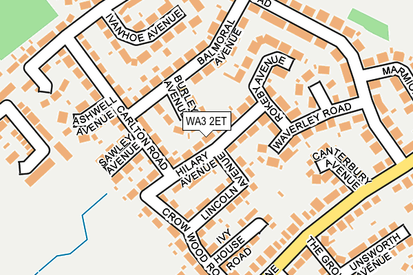 WA3 2ET map - OS OpenMap – Local (Ordnance Survey)