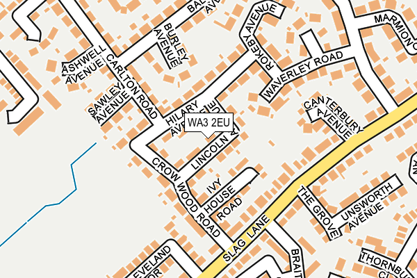 WA3 2EU map - OS OpenMap – Local (Ordnance Survey)