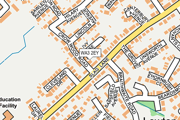 WA3 2EY map - OS OpenMap – Local (Ordnance Survey)