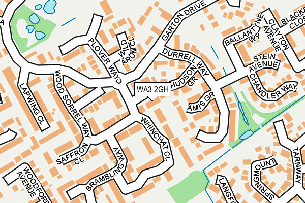 WA3 2GH map - OS OpenMap – Local (Ordnance Survey)