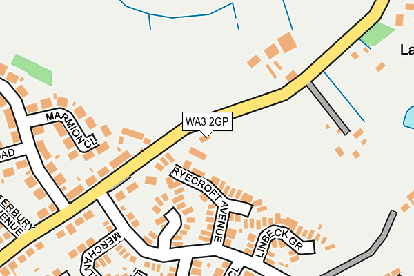 WA3 2GP map - OS OpenMap – Local (Ordnance Survey)