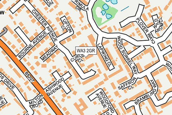 WA3 2GR map - OS OpenMap – Local (Ordnance Survey)