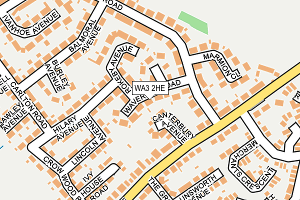 WA3 2HE map - OS OpenMap – Local (Ordnance Survey)