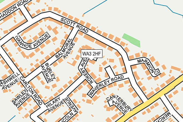 WA3 2HF map - OS OpenMap – Local (Ordnance Survey)