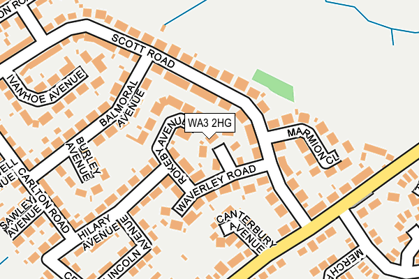WA3 2HG map - OS OpenMap – Local (Ordnance Survey)