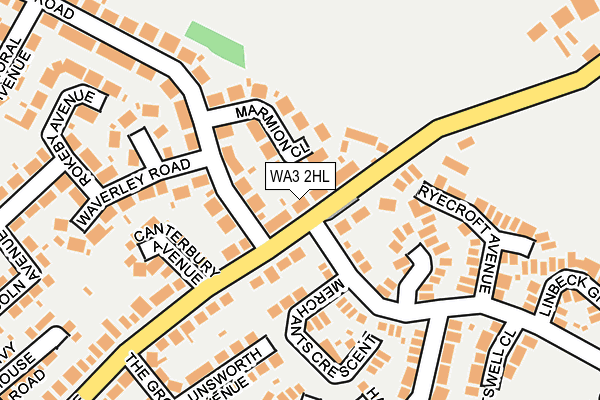 WA3 2HL map - OS OpenMap – Local (Ordnance Survey)