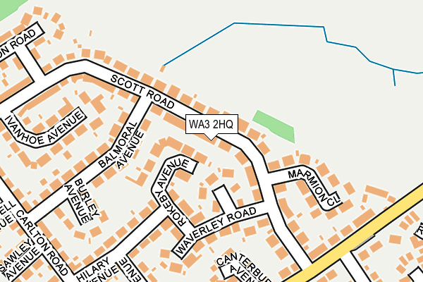 WA3 2HQ map - OS OpenMap – Local (Ordnance Survey)