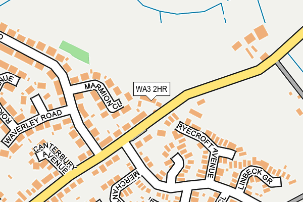 WA3 2HR map - OS OpenMap – Local (Ordnance Survey)