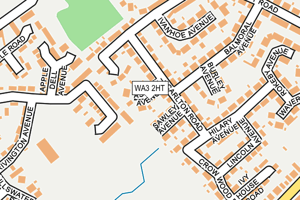 WA3 2HT map - OS OpenMap – Local (Ordnance Survey)