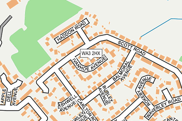 WA3 2HX map - OS OpenMap – Local (Ordnance Survey)