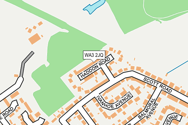 WA3 2JQ map - OS OpenMap – Local (Ordnance Survey)
