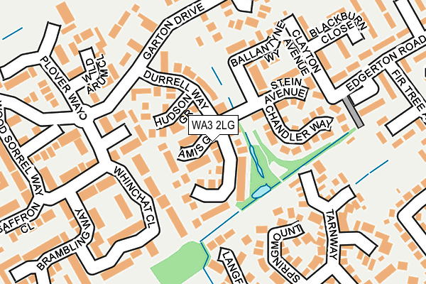 WA3 2LG map - OS OpenMap – Local (Ordnance Survey)