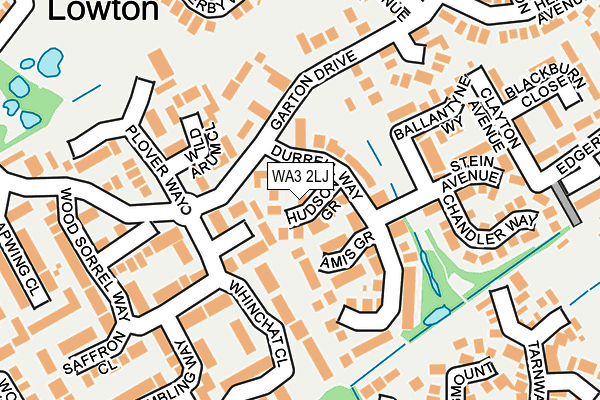 WA3 2LJ map - OS OpenMap – Local (Ordnance Survey)