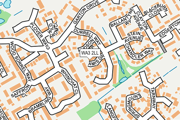 WA3 2LL map - OS OpenMap – Local (Ordnance Survey)