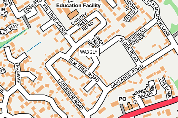 WA3 2LY map - OS OpenMap – Local (Ordnance Survey)