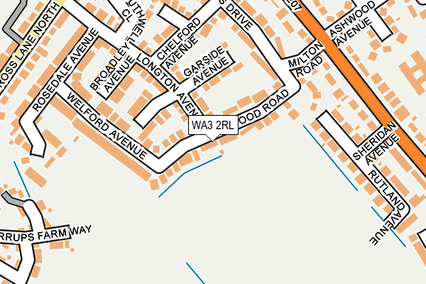 WA3 2RL map - OS OpenMap – Local (Ordnance Survey)