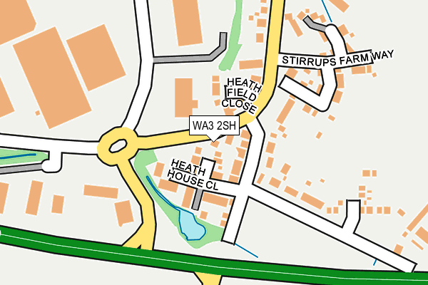 WA3 2SH map - OS OpenMap – Local (Ordnance Survey)