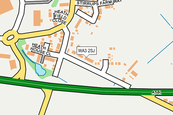 WA3 2SJ map - OS OpenMap – Local (Ordnance Survey)
