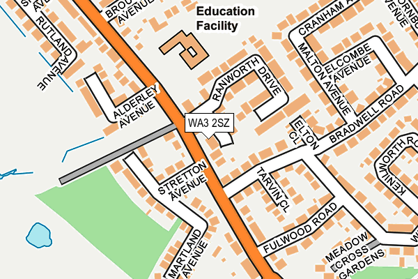 WA3 2SZ map - OS OpenMap – Local (Ordnance Survey)