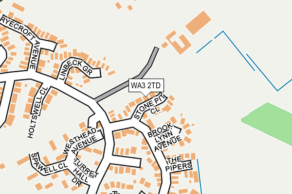 WA3 2TD map - OS OpenMap – Local (Ordnance Survey)