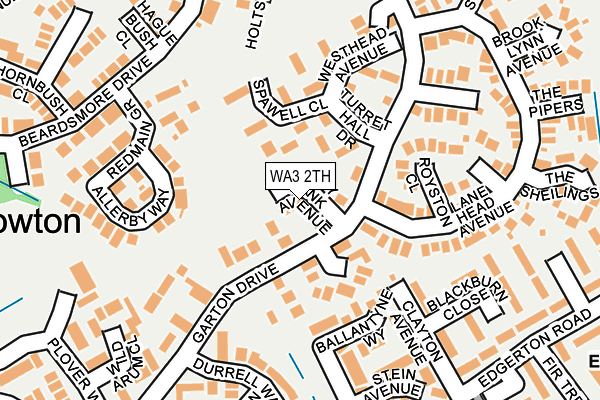 WA3 2TH map - OS OpenMap – Local (Ordnance Survey)