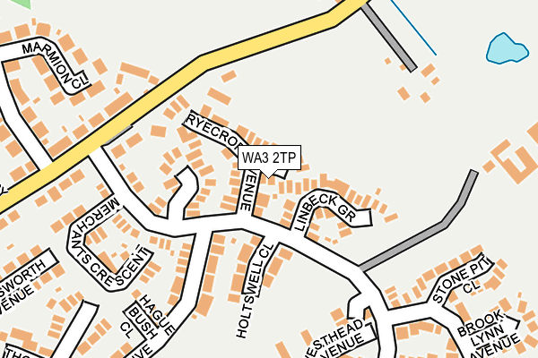 WA3 2TP map - OS OpenMap – Local (Ordnance Survey)