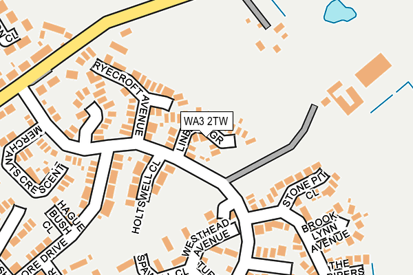WA3 2TW map - OS OpenMap – Local (Ordnance Survey)