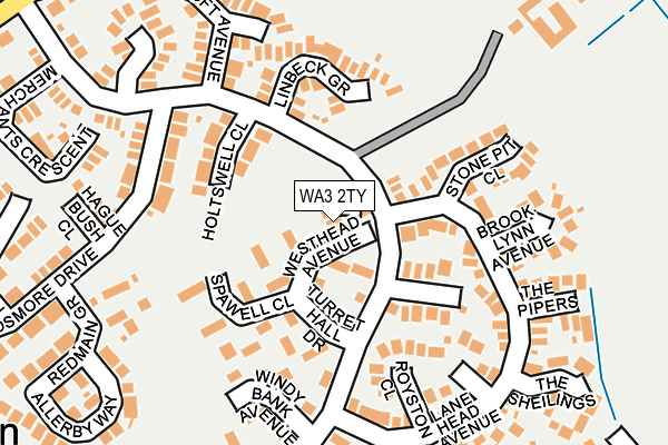 WA3 2TY map - OS OpenMap – Local (Ordnance Survey)