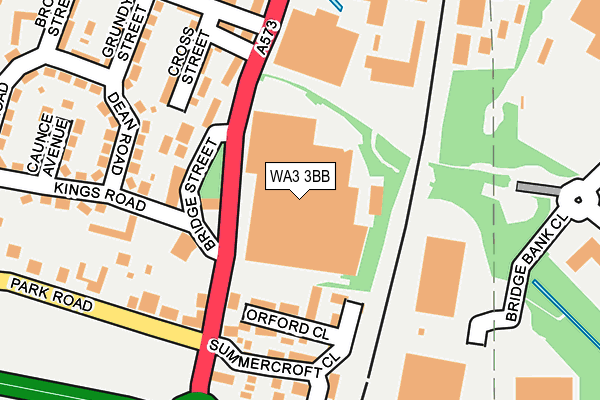 WA3 3BB map - OS OpenMap – Local (Ordnance Survey)