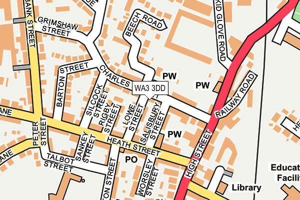 Map of W BROOKS LTD at local scale