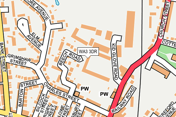 WA3 3DR map - OS OpenMap – Local (Ordnance Survey)