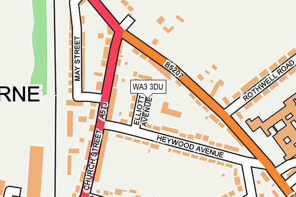 WA3 3DU map - OS OpenMap – Local (Ordnance Survey)