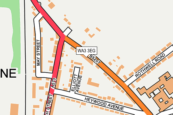 WA3 3EG map - OS OpenMap – Local (Ordnance Survey)