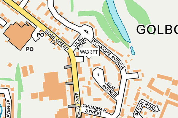 WA3 3FT map - OS OpenMap – Local (Ordnance Survey)