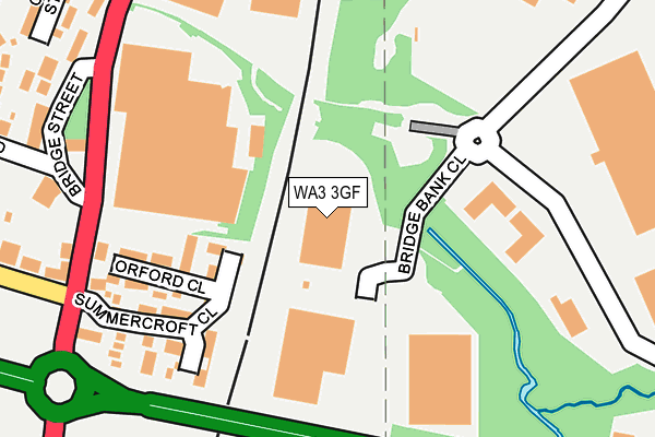 WA3 3GF map - OS OpenMap – Local (Ordnance Survey)