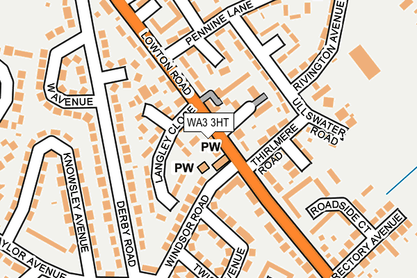 WA3 3HT map - OS OpenMap – Local (Ordnance Survey)