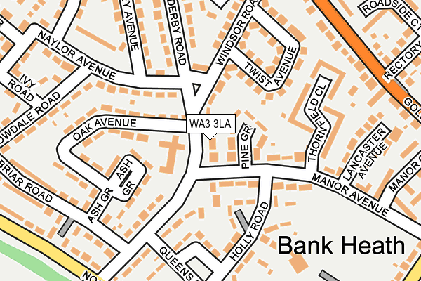 WA3 3LA map - OS OpenMap – Local (Ordnance Survey)