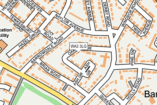 WA3 3LG map - OS OpenMap – Local (Ordnance Survey)
