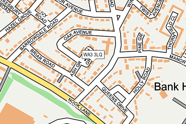 WA3 3LQ map - OS OpenMap – Local (Ordnance Survey)