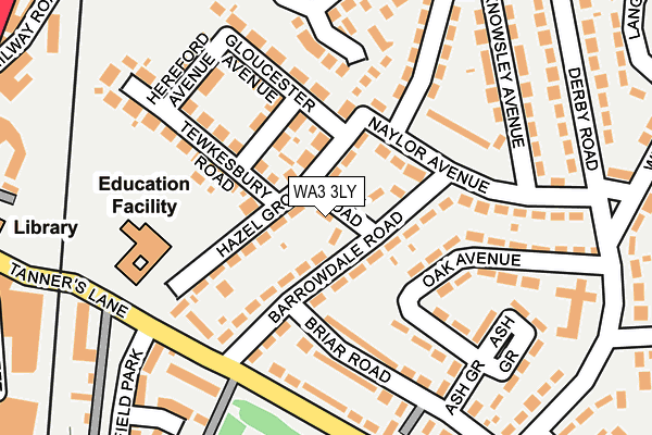 WA3 3LY map - OS OpenMap – Local (Ordnance Survey)