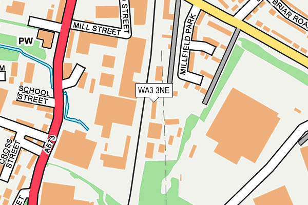 WA3 3NE map - OS OpenMap – Local (Ordnance Survey)
