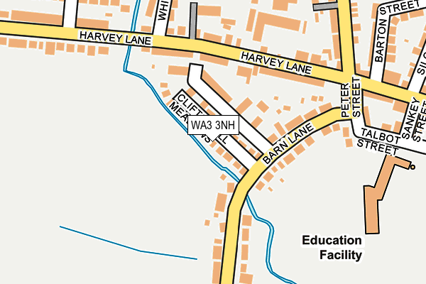 WA3 3NH map - OS OpenMap – Local (Ordnance Survey)