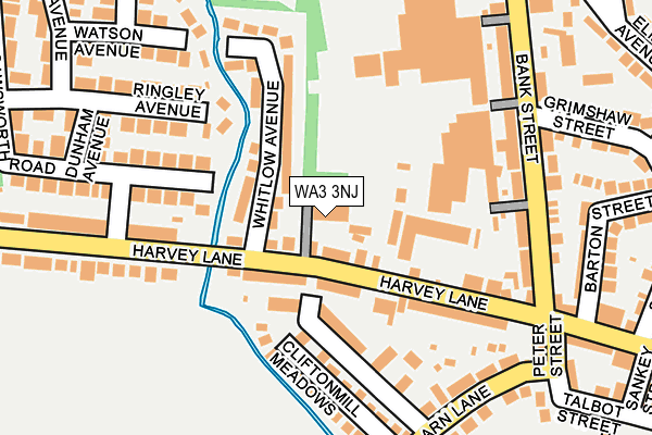 WA3 3NJ map - OS OpenMap – Local (Ordnance Survey)