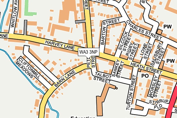 WA3 3NP map - OS OpenMap – Local (Ordnance Survey)
