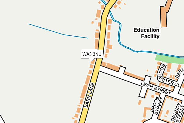 WA3 3NU map - OS OpenMap – Local (Ordnance Survey)