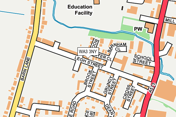 WA3 3NY map - OS OpenMap – Local (Ordnance Survey)