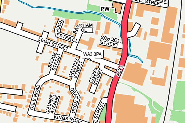 WA3 3PA map - OS OpenMap – Local (Ordnance Survey)