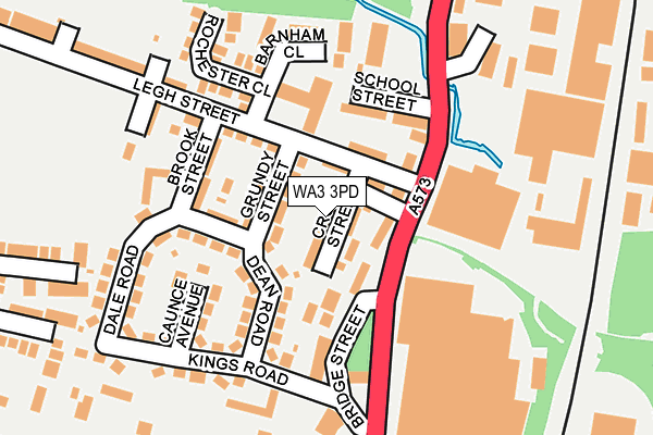 WA3 3PD map - OS OpenMap – Local (Ordnance Survey)