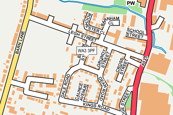 WA3 3PF map - OS OpenMap – Local (Ordnance Survey)